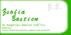 zsofia bastien business card